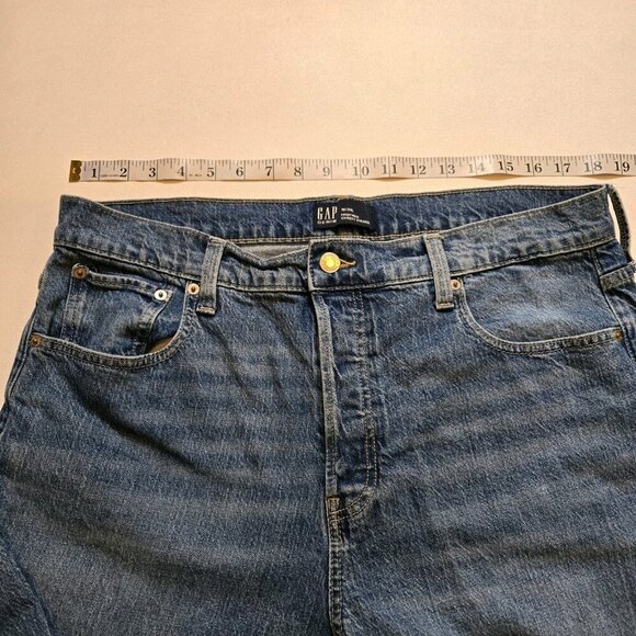 Gap Jeans Womens 34 18L Cheeky Straight High Rise Blue Button Fly Demin Plus 5 P - Picture 6 of 8